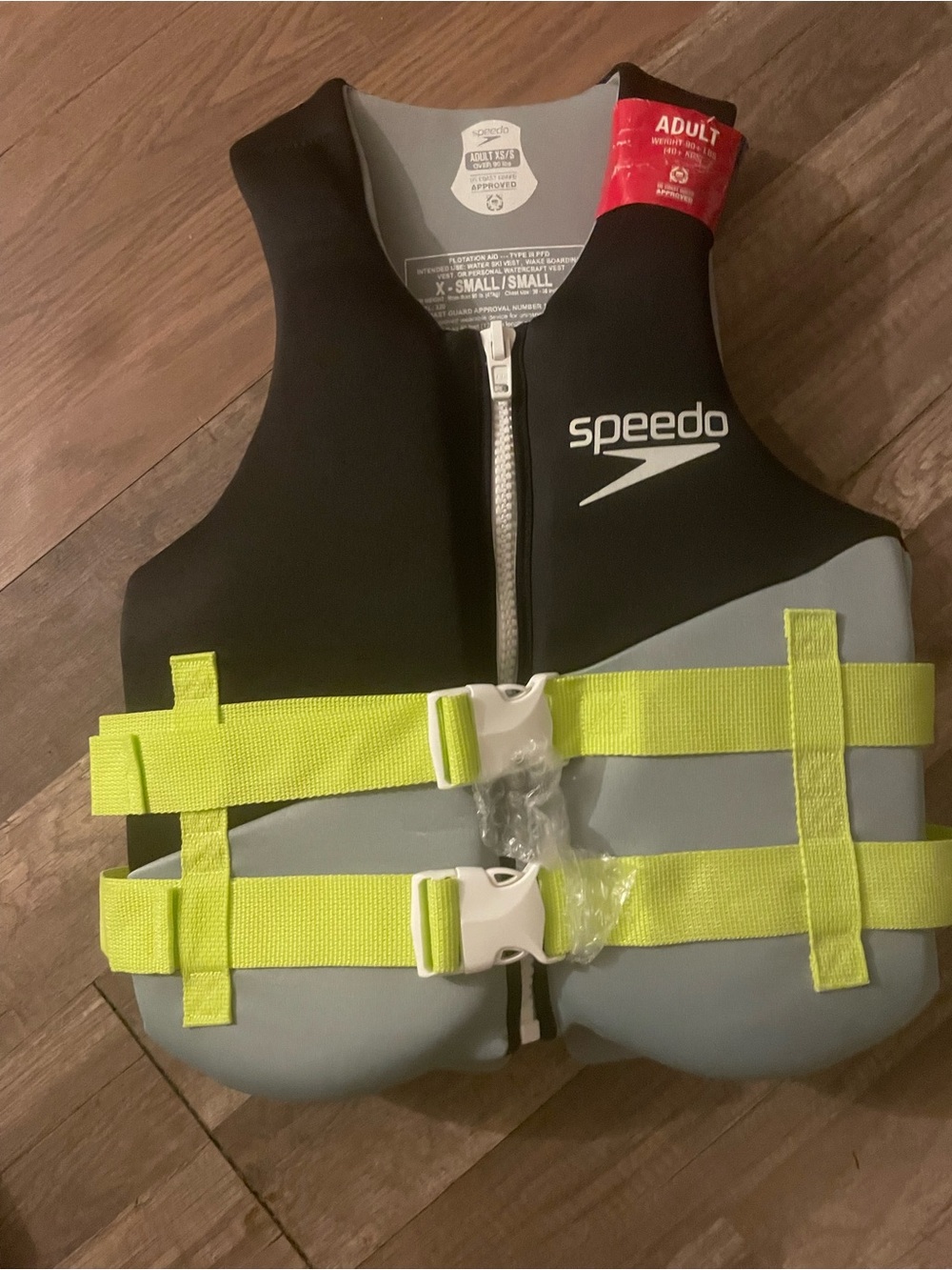 Speedo Kids Black, Gray & Lime Safety Swim Vest